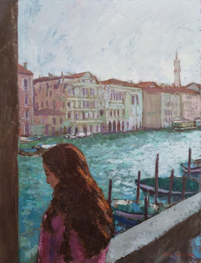 Le vert et le ciel gris. Venise by James MacKeown