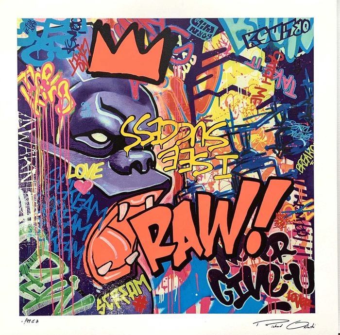 RAW! ORANGE EPREUVE D'ARTISTE by Richard Orlinski