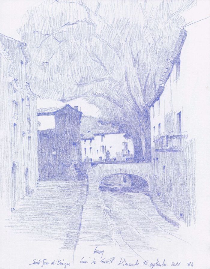 Saint Jean de Buèges, le Quai du Garrel by François Cusson