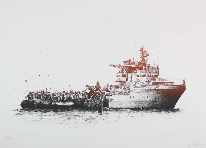 SOS Méditerranée (black, orange) by Brusk