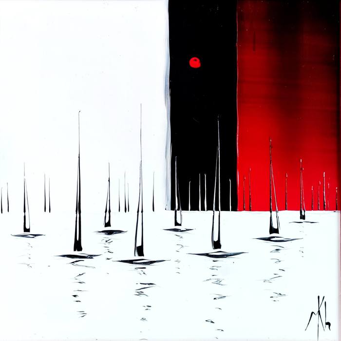Au mouillage en rouge, noir et blanc by Mikha