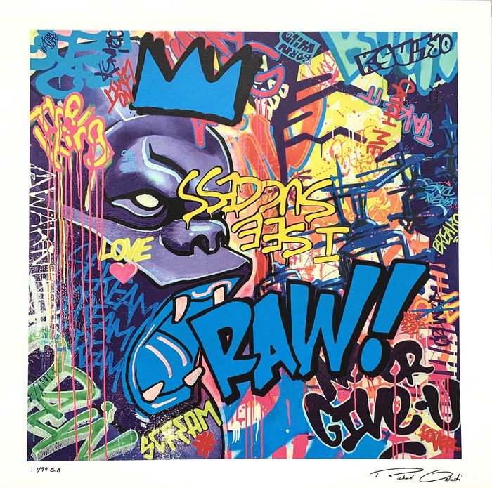 RAW ! BLUE EPREUVE D'ARTISTE by Richard Orlinski