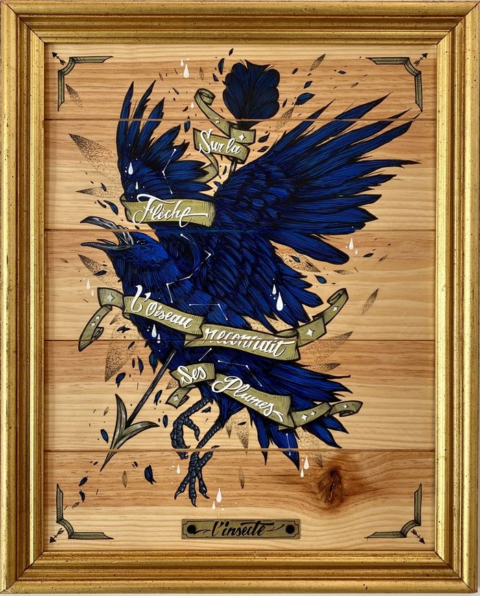 Sur la flèche l'oiseau reconnaît ses plumes par L'insecte