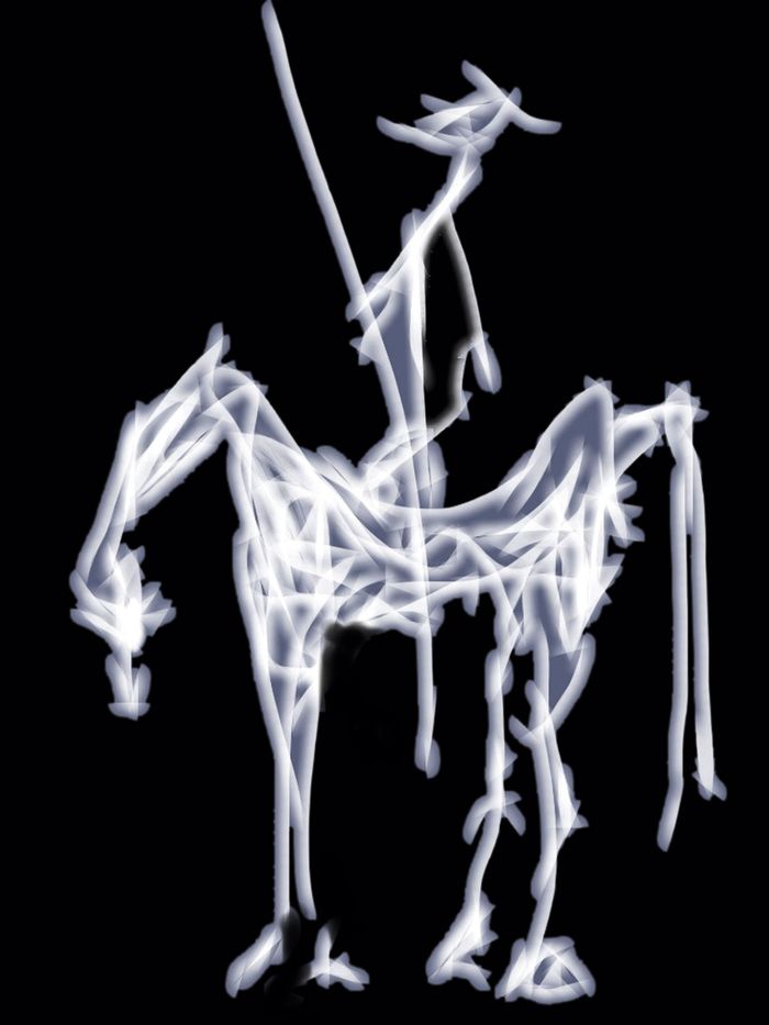 Don quichotte et rossinante von Marie-Thérèse Tsalapatanis