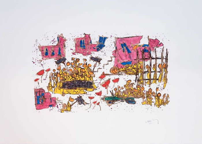 DE GROSSES FLEURS ROUGES - SOME BIG RED FLOWERS von Marc Laffolay