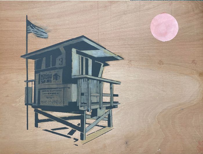 The Shack in Malibu - Raw wood version by Alex Saman