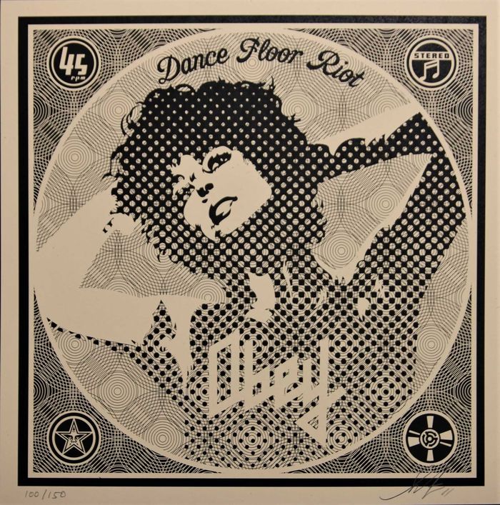 Dance Floor Riot New Wave Girl by Shepard Fairey Buy Art Online