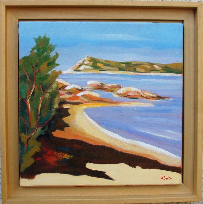 L'île des Embiez vue de la presqu'île du Gaou par Jean-Noël Le Junter