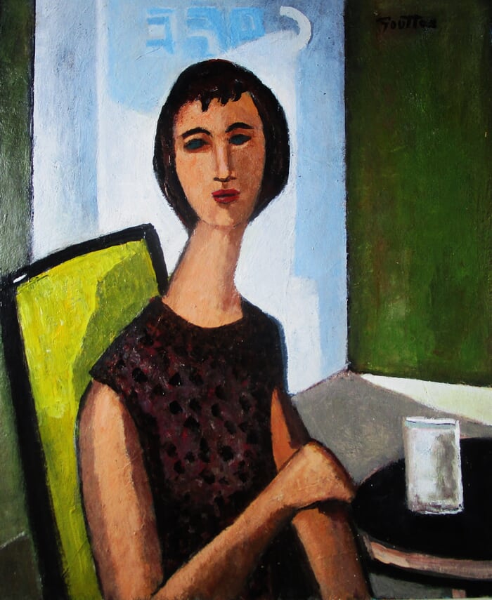 Attente au Café von Michel de Gouttes