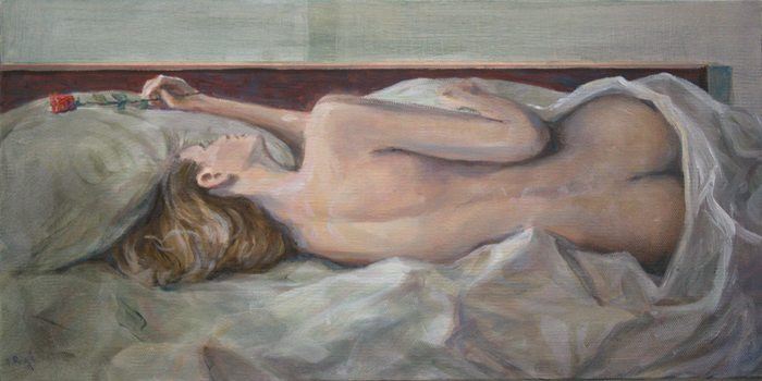 Comme un amant, le sommeil était venu te prendre, ma rose à la main. Je gardais de toi un souvenir dépourvu de larmes. von François Pagé