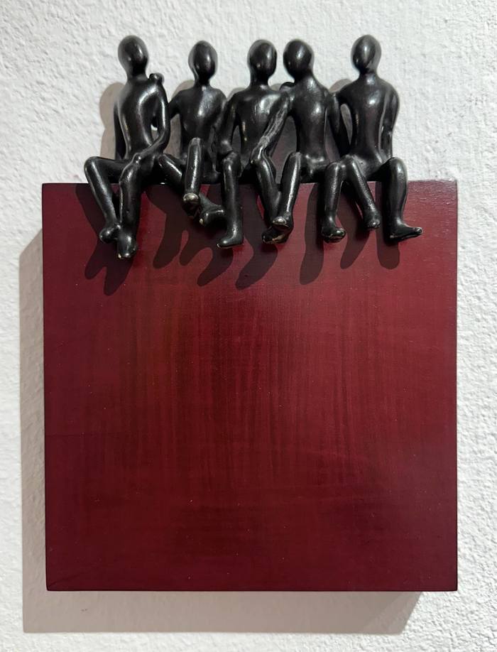 Les meilleurs amis… (cube rouge) von OLIVIER MESSAS