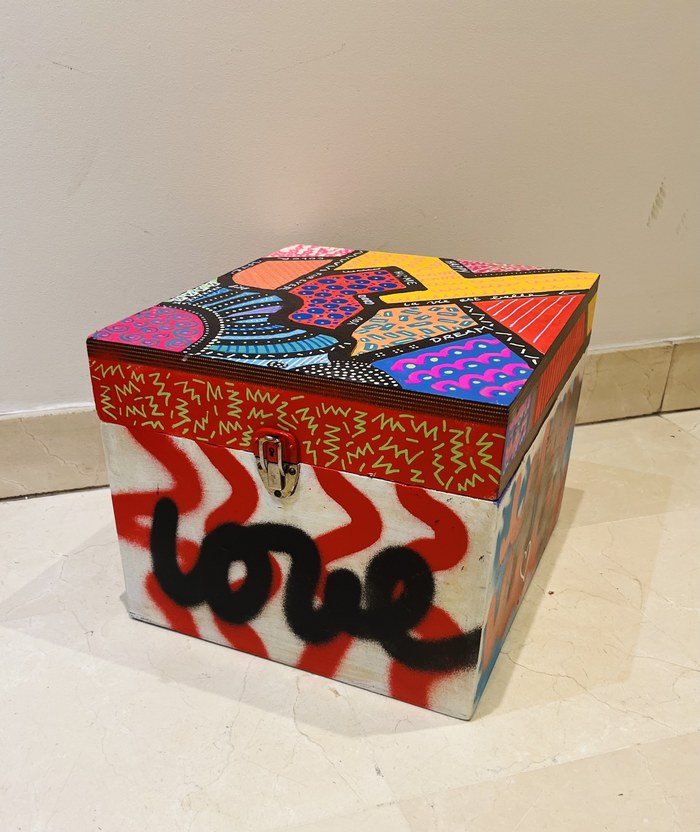 Cube géant pop art love by ART'MONY