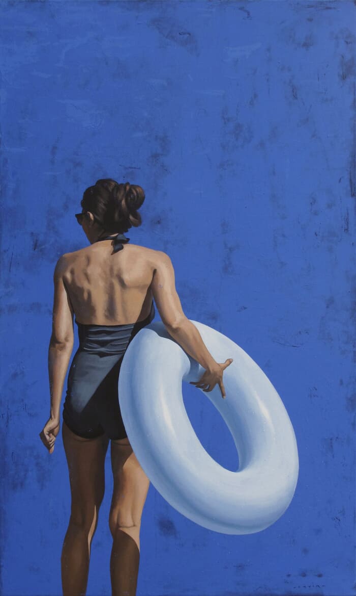 La femme à la bouée par Marylin Cavin