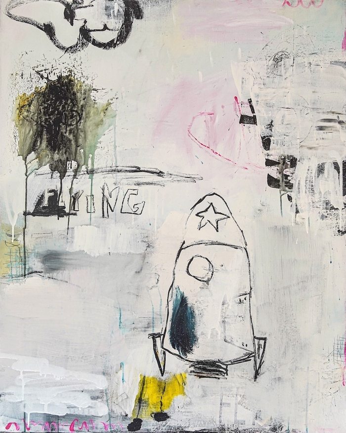 Flying to the moon par Christiane Lohrig