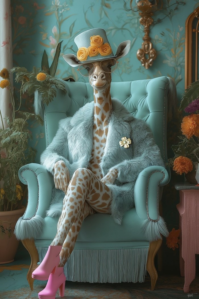 FUR-CLAD GIRAFFE by HOLLY WATT