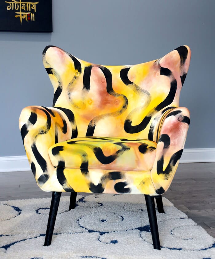 Swirl Accent Chair by Poovi Art
