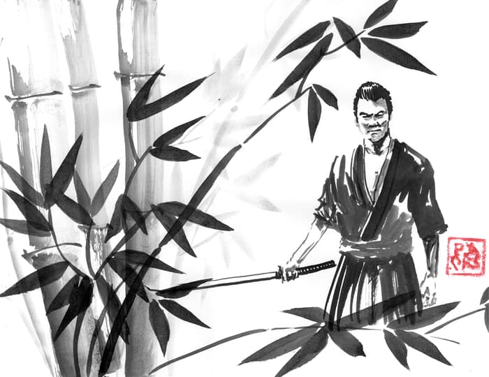 Samurai in the forest by Péchane