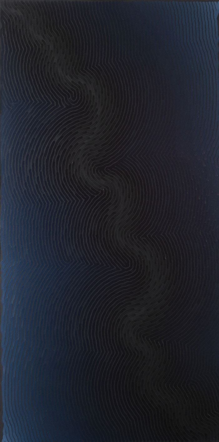 Indigo noir 05 2021 - 60 x 120 cm by Chris Pillot