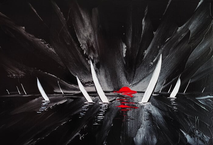 Red sunset regatta von Mikha