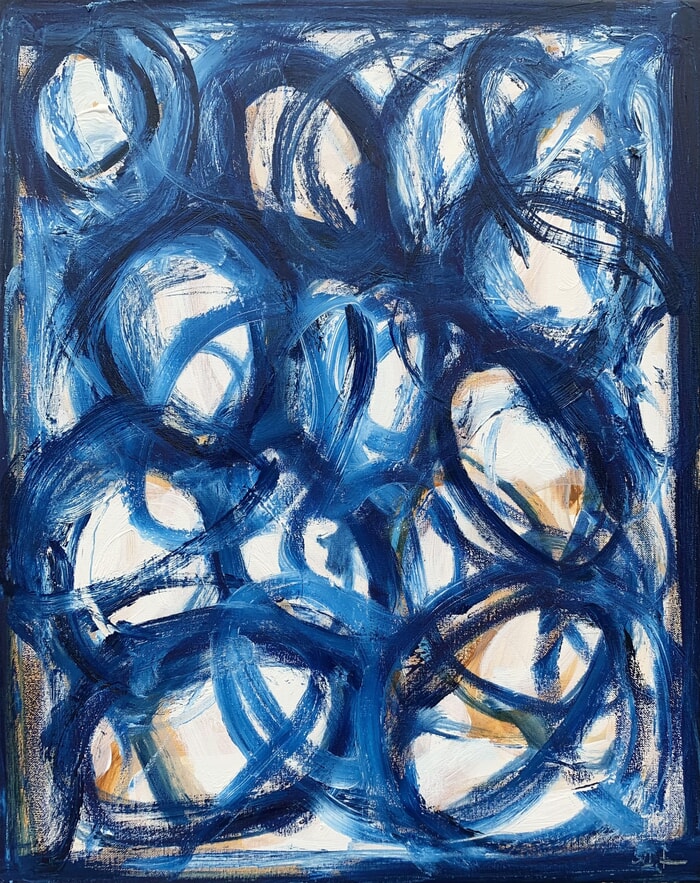 Blue Embrace IV par Heidi Lanino