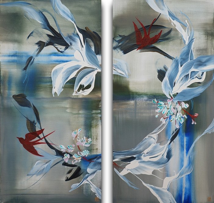 Where Swallows Dance Diptych by Novi Lim
