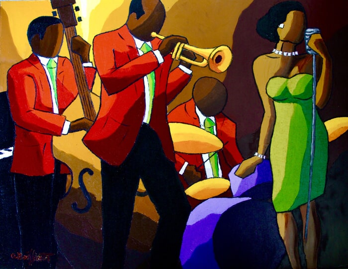 Jazz, quatuor robe verte by Olivier Boissinot