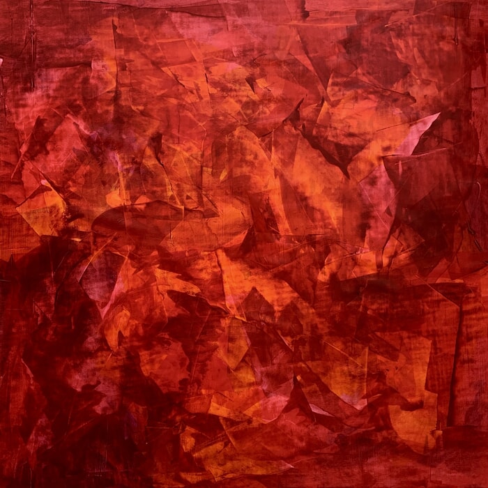 Terra Mystica no. 925 red abstract par Anita Kaufmann