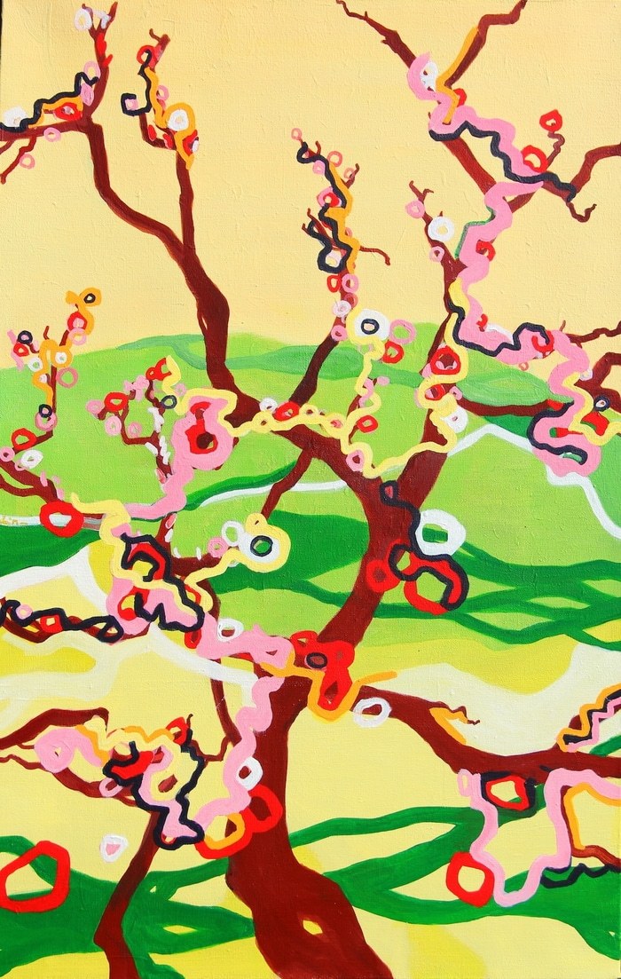 Pêcher en fleur by Vincent Gabin