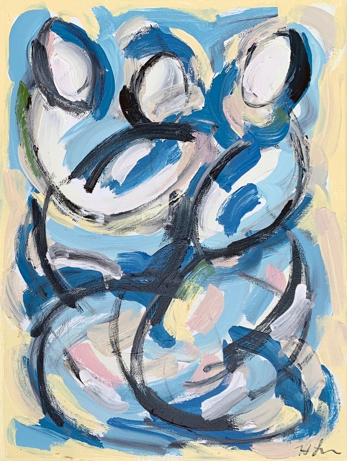 Enfold in Yellow and Blue II by Heidi Lanino