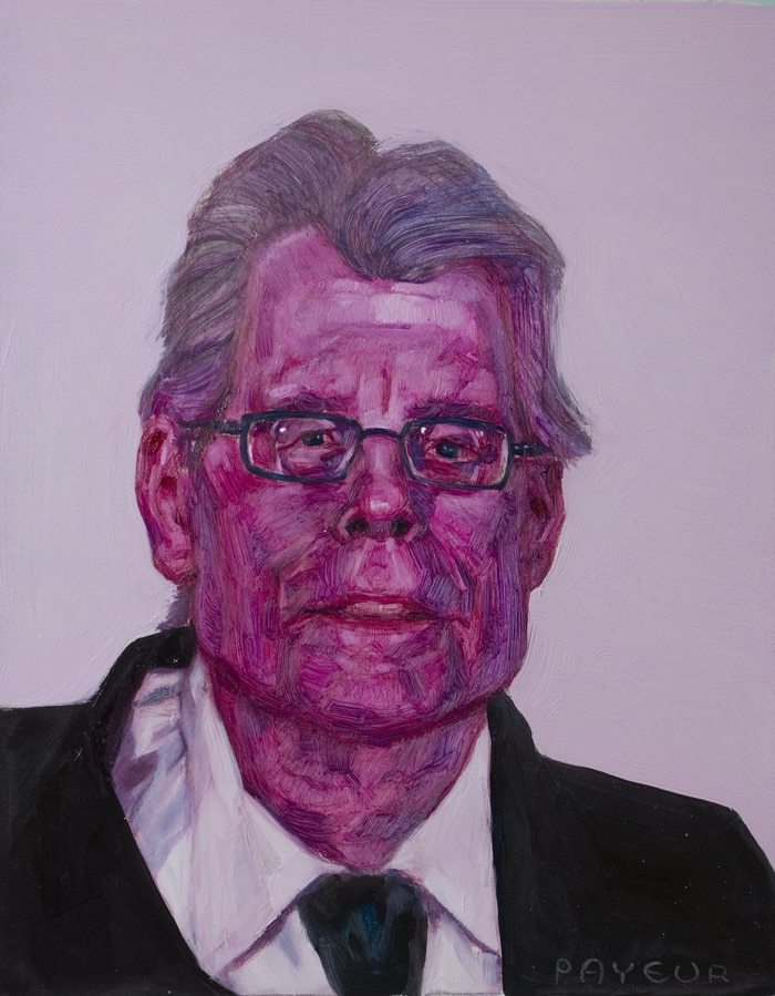 Portrait pop rose de Stephen King by Olivier Payeur