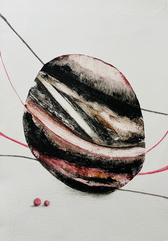 Deux petits points roses par Isabelle Courtois Lacoste