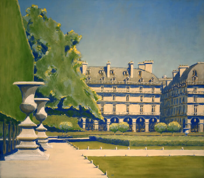 Jardin des Tuileries bleu, Paris by François Cusson
