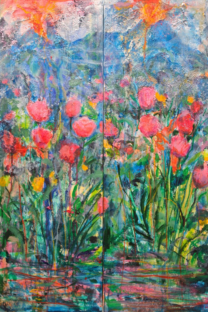  On s'embrassait au bord de l'eau, les volcans s'embrasaient aussi au loin. L'insouciance a-t-elle besoin d'arguments pour se défendre. by François Pagé