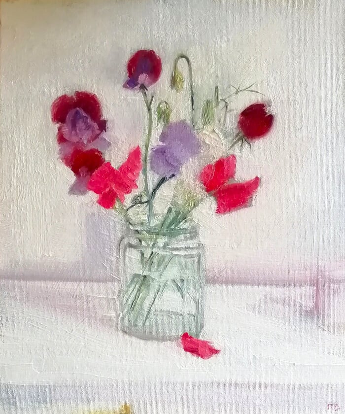 Sweet peas by Rosemary Burn