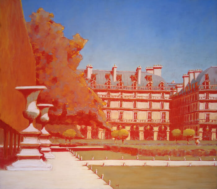 Jardin des Tuileries rouge, Paris by François Cusson