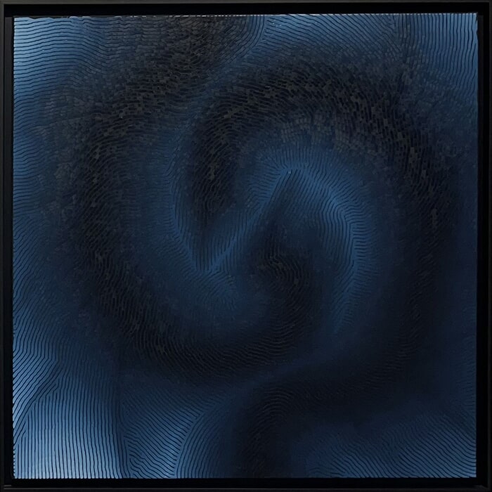 Indigo S1 02 2024 - 100 cm x 100 cm by Chris Pillot