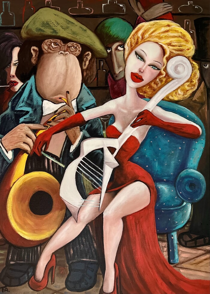 Boss & Lady in Red Duo par Ta Byrne