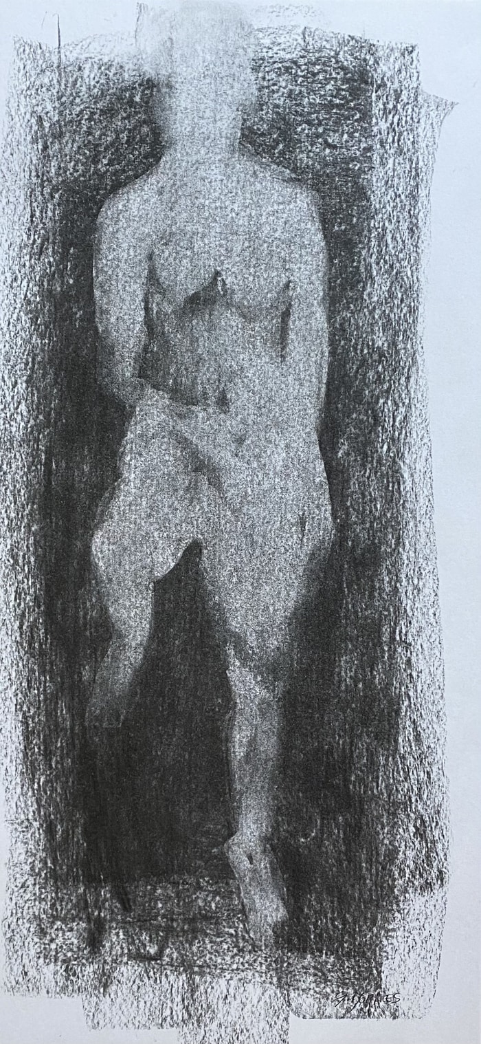 Nymphe debout de face by Géraldine Morales