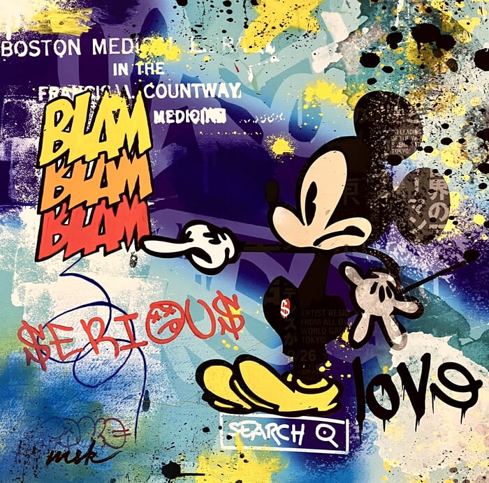 Mickey Blam by Misako Street Art