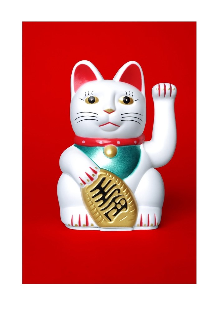 Scarlet Red Lucky Cat by Ian Hoskin