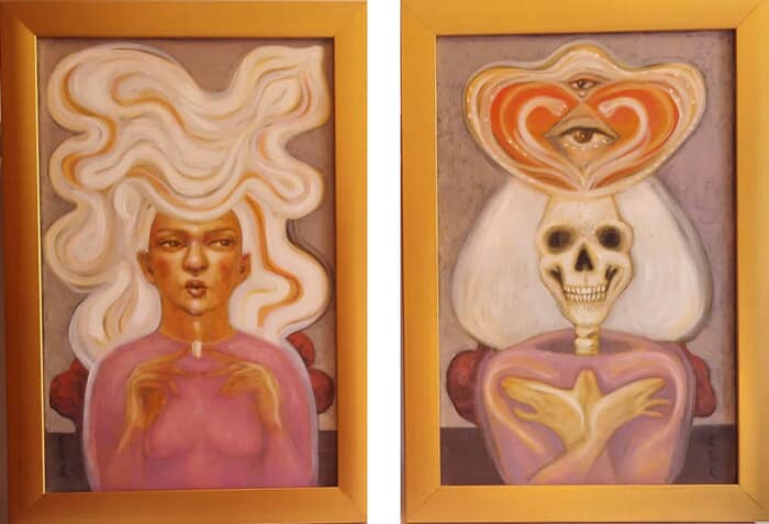 Beauty and Death (Dyptic) by Cristina Lopez Casas