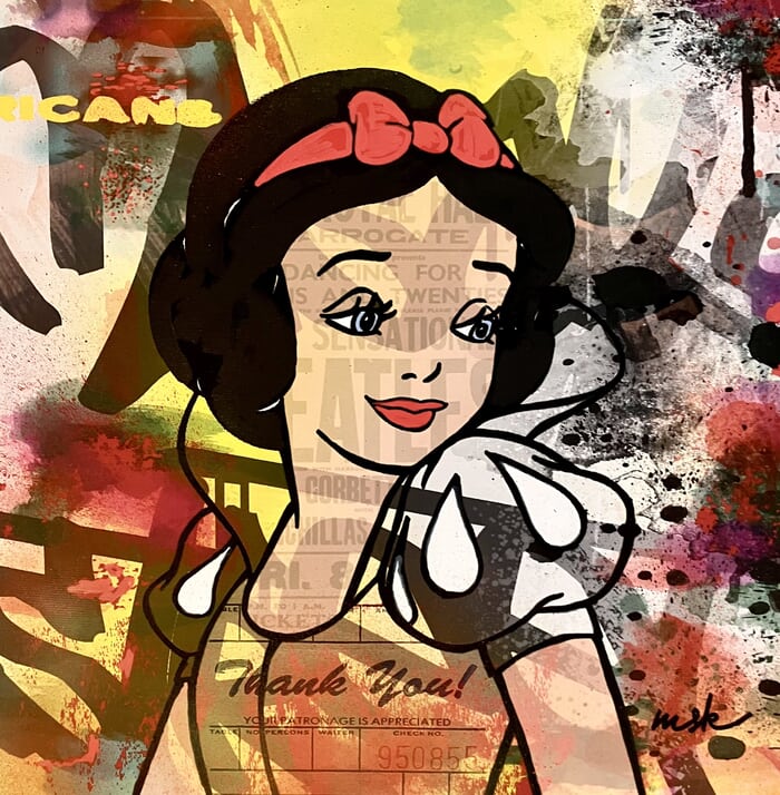 Snow White Beatles von Misako Street Art