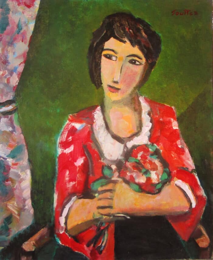 Jeune Fille au Bouquet von Michel de Gouttes