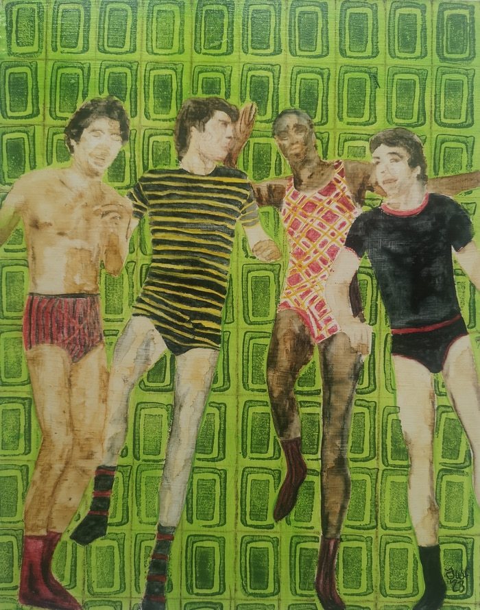 Lads on green by Tracy White Fitzgerald