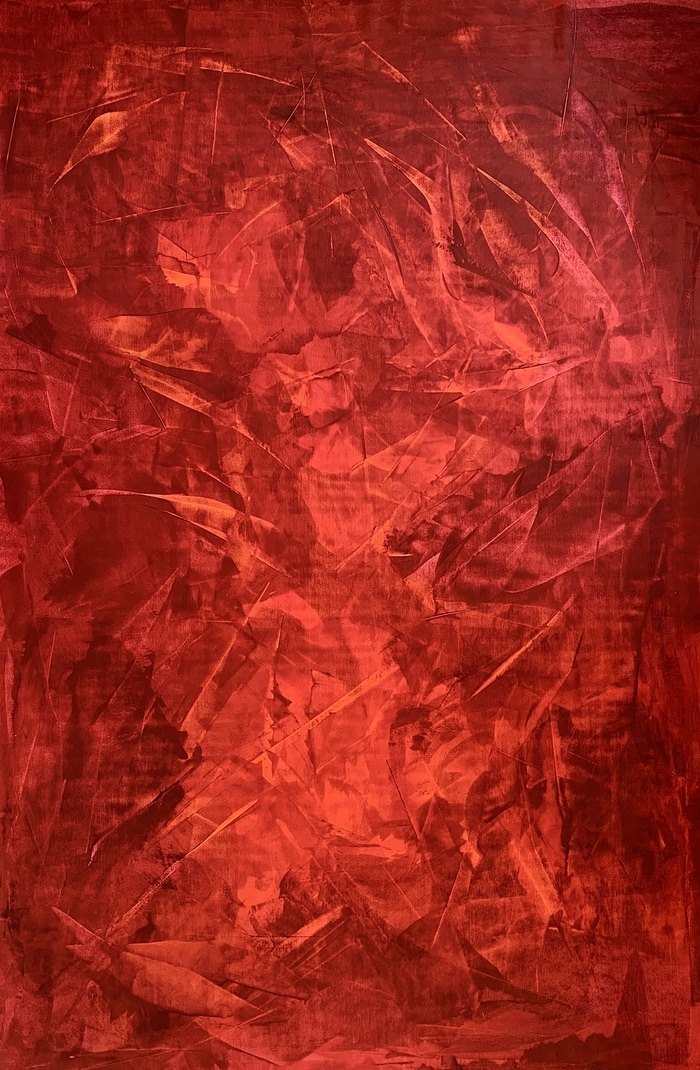 Terra Mystica no. 925 red abstract von Anita Kaufmann