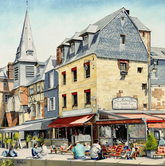 Honfleur "la maison bleue" by Roger Bailleul