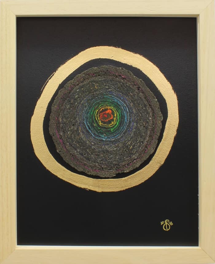 moonbow slice 27x33 2 23 Karat by Sandra Brugger