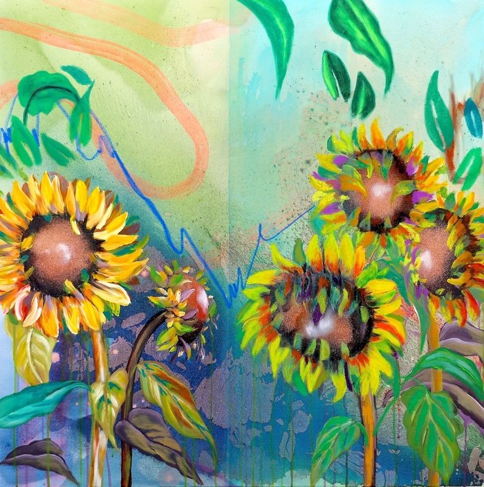 sunflower your day by Poovi Art
