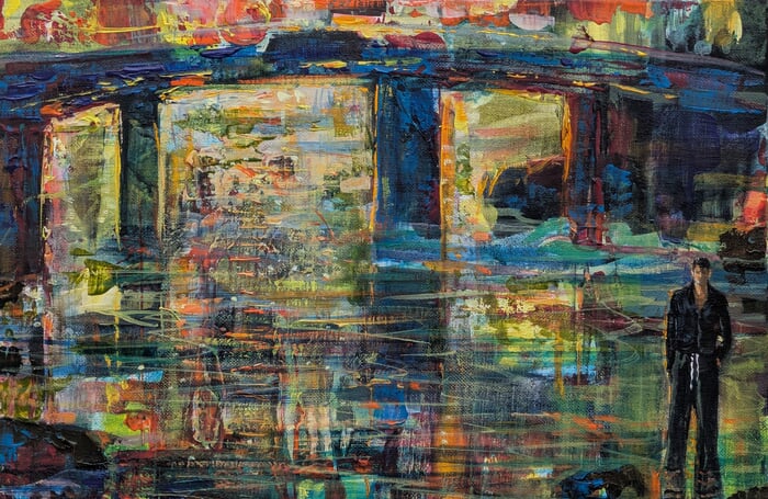 Autoportrait dans le vieux port à marée basse  par François Pagé