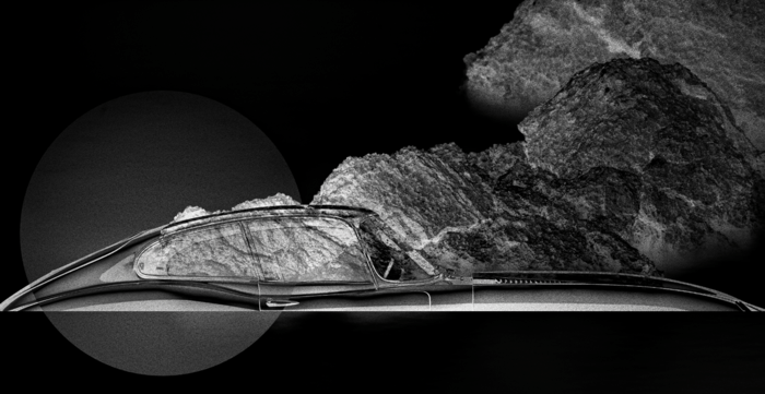 Jaguar Type E Chroma Rocks 01 BW by Bruno Houdayer